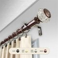 Central Design 1 in. Lyla Curtain Rod with 48 to 84 in. Extension, Bronze 100-59-489